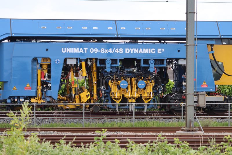 De nieuwe stopmachine van VolkerRail voor de eerste keer ingezet